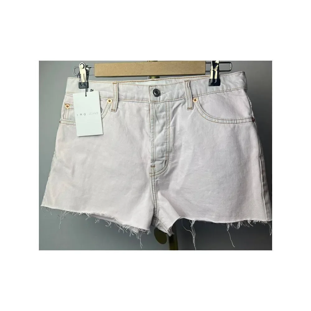 IRO Light Pink Button Fly Denim Shorts NWT Sz. 26